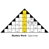 PuzzleBeetle Pyramid Building Puzzle – a puzzle involving interlinking 4-letter words Pyramid Building Puzzle – PuzzleBeetle